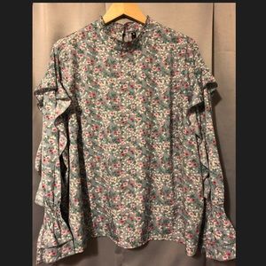 *ASOS RUFFLED PLUS SIZE LONG SLEEVE BLOUSE*